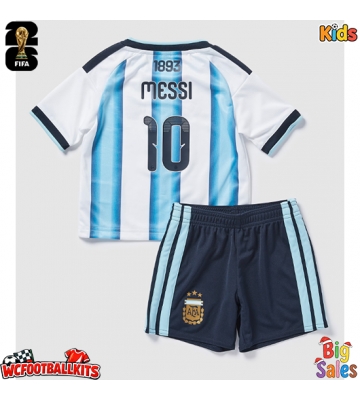 Argentina Lionel Messi #10 Replica Home Stadium Kit for Kids World Cup 2026 Short Sleeve (+ pants)